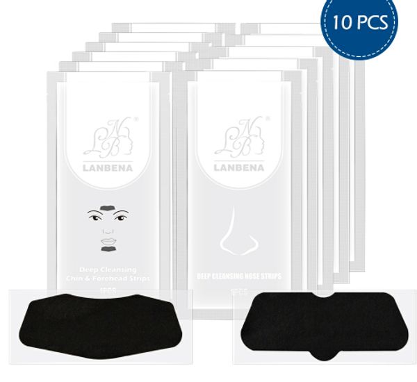 

nose mask+chin forehead cosmetics facial face black head mask black mask peeling skin care 10 pcs