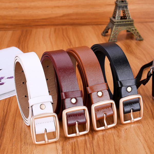 

fashion women skinny waistband belt lady brown leather belt buckle waist gift belts for women female sale items, Black;brown