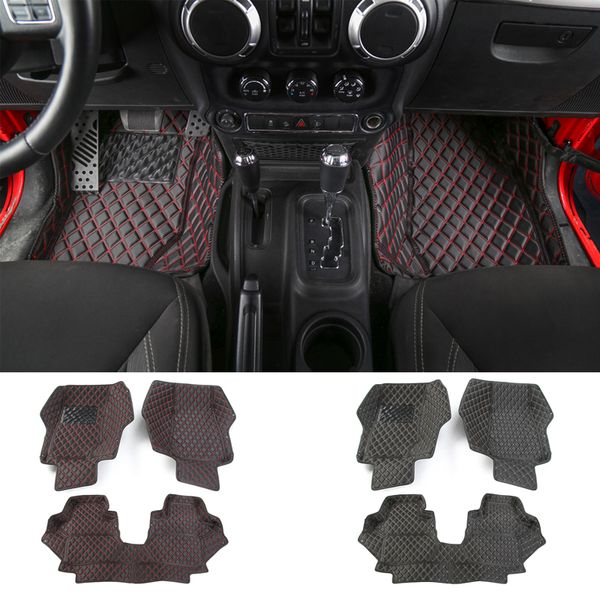 2019 Leather Foot Mat Carpets 4 Door Non Slip Mat For Jeep Wrangler Jk 2007 2017 Auto Interior Accessories From Szzt20170724 180 96 Dhgate Com