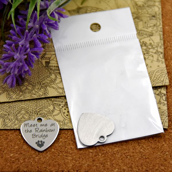 

40pcs--"meet me at the rainbow bridge"stainless steel charms more style for choosing diy charms pendants for necklace, Bronze;silver