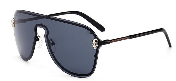 

2018 внешней торговли трансграничной горячей стиль экстра-большой кадр скелет головы солнцезащитные очки для мужчин вокруг одного тела зерка, White;black