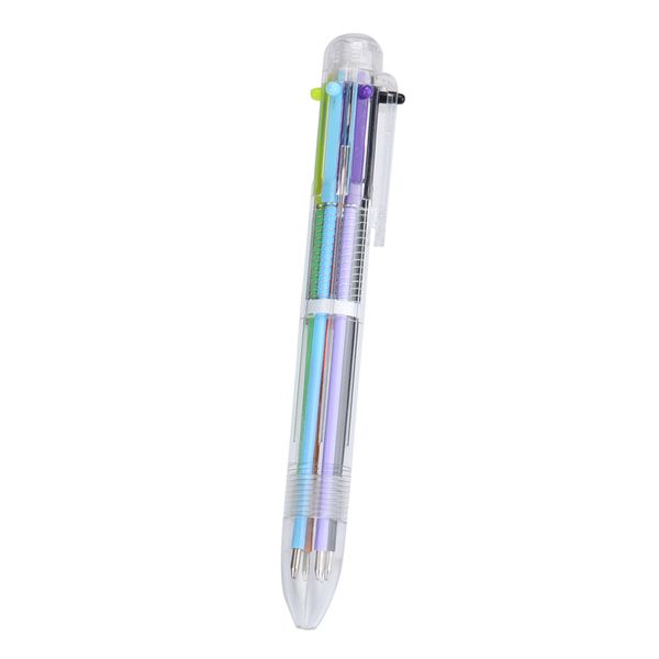 

colour 6 in 1 multi colour retractable click ballpoint pen creative stationery shcool ballpoint pen gifts for students a30, Blue;orange