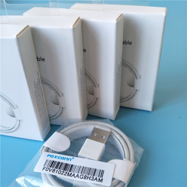 

100шт Foxconn подлинный оригинальный E75 кабель чип OD:3.0 мм 1 м/3 фута данных USB зарядное устройство кабель для 6 6s 7 8 x кабель с оригинальной розничной коробке