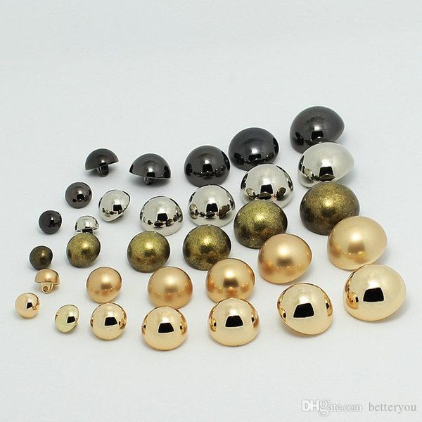 

metal round button, elegant, spherical, head mushroom, button diy button, Silver