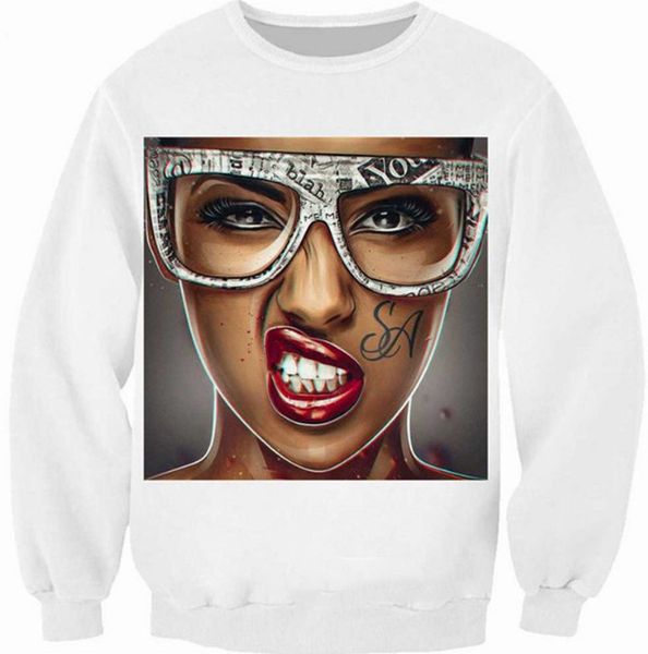 

fashion women/men rapper drake harauku style funny 3d printed crewneck sweatshirts hoodies k148, Black