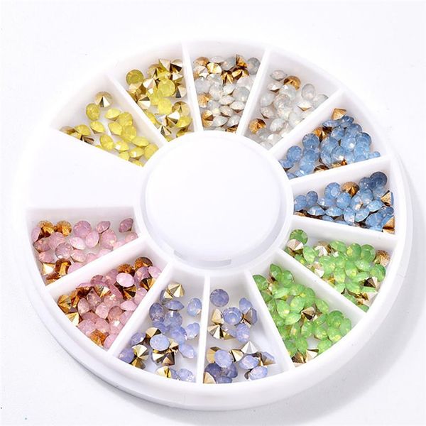 

menow 2018 newly 1pcdazzling tips nail sticker sequins colorful nail art decoration art accessories tool 07.07, Silver;gold