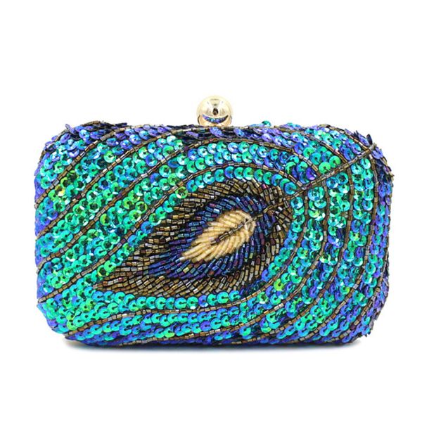 

new 2017 fashion blue gold silver sequins luxury mini party dinner bags day clutches evening bag rqr040