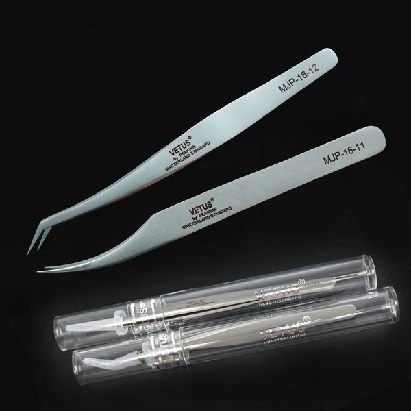 

vetus ultra rigidity curved tweezers of dolphin design fine point anti-static stainless steel tweezers