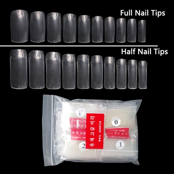 

mshare 500pcs false nails full half nail tipstransparent nail art sticker tools decorations stickers 10 different sizes, Red;gold