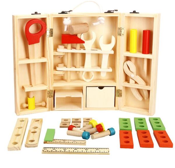 2020 Wood Carpenter Tool Box Set Wood Work Bench Wooden
