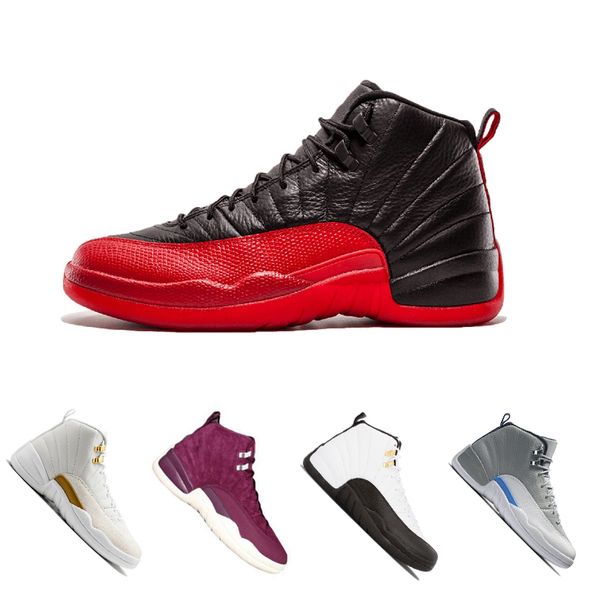 

2020 xii 12 dark grey mens basketball shoes sports 12s taxi flu game the master white black athletic trainers sneakers eur 41-47