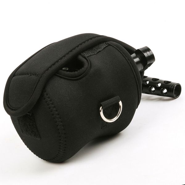 

black nylon jigging trolling reel bags 120*80*70mm portable fishing reel pouch covers fishing storage bags