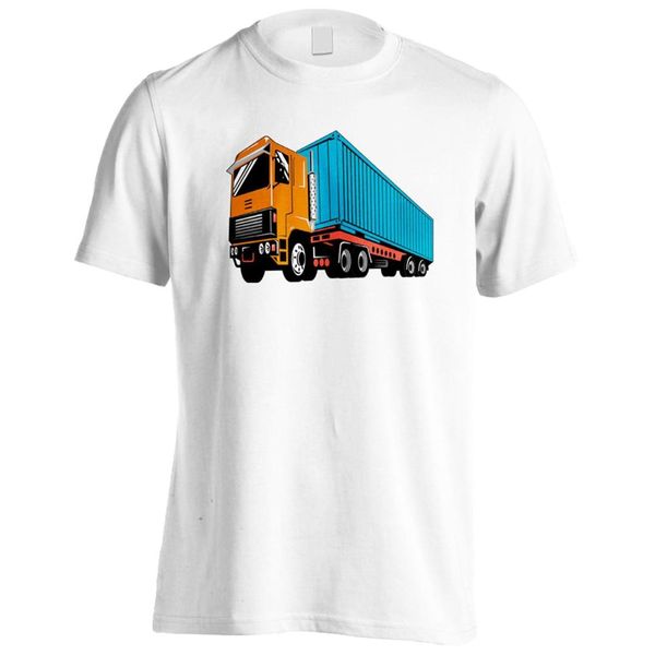 

lorry truck car funny vintage art city men's t-shirt/new yy48m, White;black