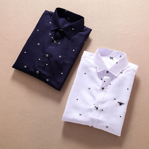 

2018 Luxury DO Brand Designer мужская повседневная рубашки Франция Париж МОДА СТИЛЬ с длинным