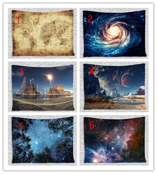 

european style tapestry hippie wall hanging galaxy polyester tapestry printed star throw rug wall hanging dÃ©cor 130*150cm dhl