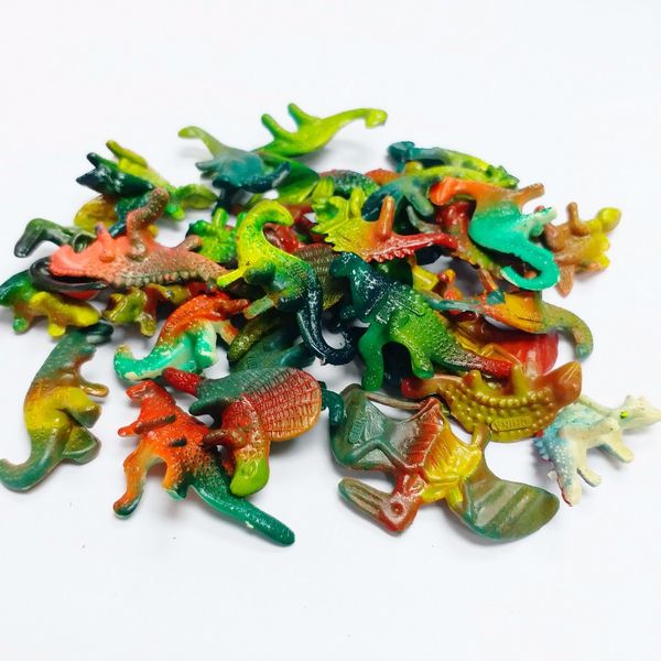 

100x mini 3-4cm dinosaurs boys kids 577 favour pinata bag filler loot gag birthday party favors novelty cake decoration carnival
