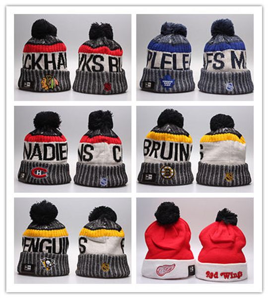 

wholesale styles women winter knitted wool cap blackhawks penguins flyers sharks beanies casual hats & caps men hip-hop beanie, Blue;gray