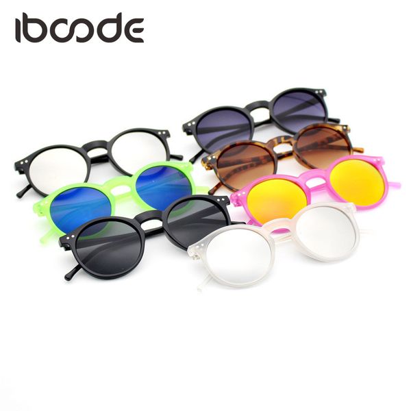 

iboode round sunglasses brand designer male female trendy matte vintage style elegant mercury coating lens men women sun glasses, White;black