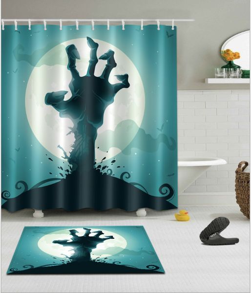 

sharp claw pattern 3d print custom waterproof bathroom modern shower curtain polyester fabric bathroom curtain door mat sets