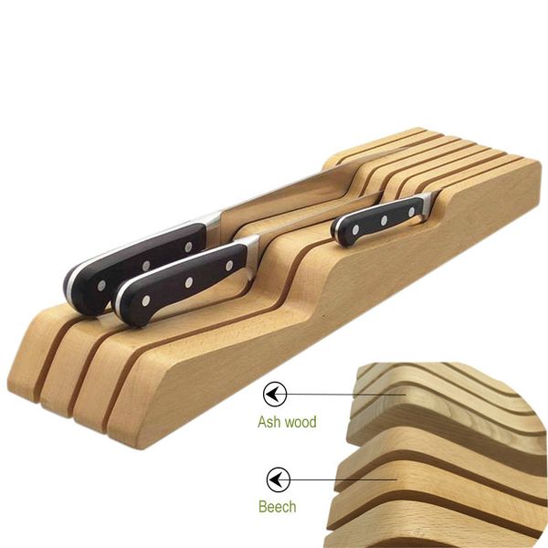 2019 Wooden Kitchen Knife Holder Solid Wood Utensil Storage Drawer Creative Space Saving Racks Kicthen Accessories From Unluckilybear