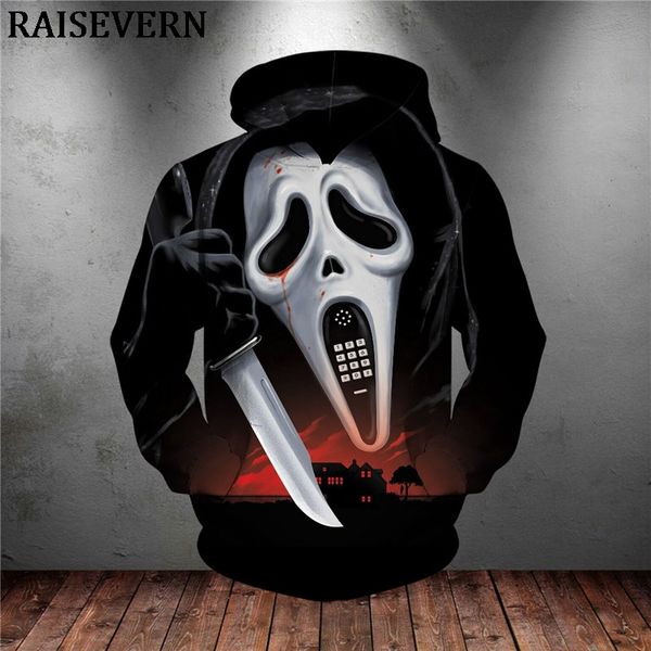 

suicide ghost 3d hoodies sweatshirts golden chief skull pullover autumn tracksuit men women hooded jumper streetwear eur, Black