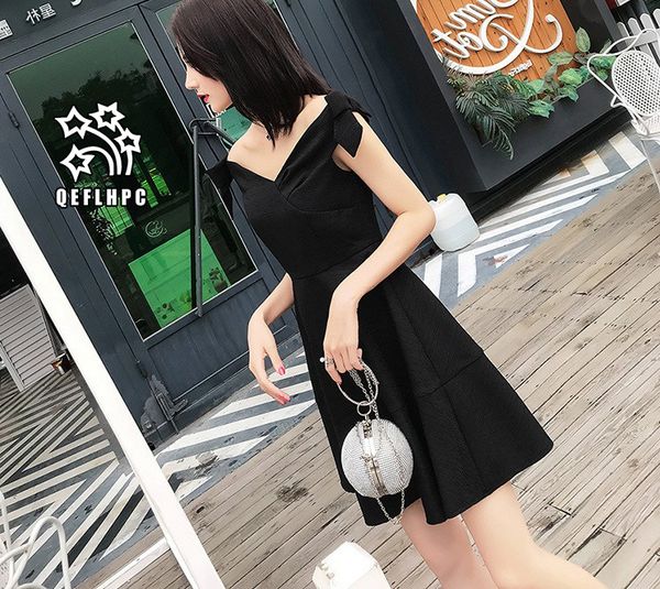 

women's clothes dress summer beach chiffon dress thin polyester material casual dresses chambray longuette v-neck a21746, Black;gray