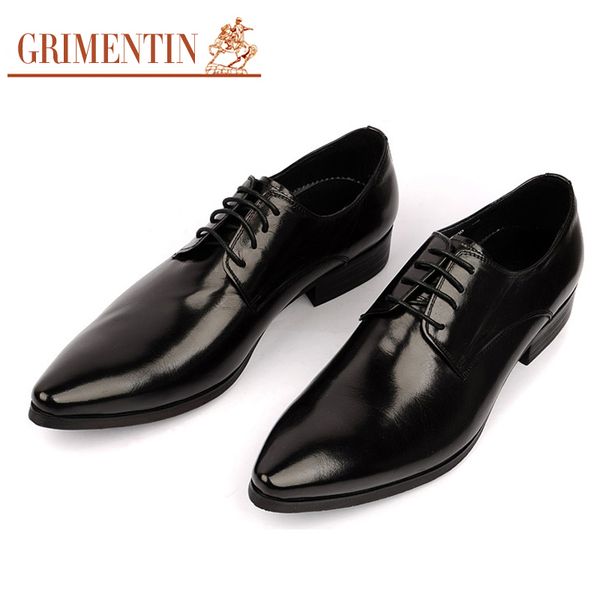 

designer mens pointed toe dress shoes genuine leather black burgundy formal oxford shoes for men wedding prom flat
