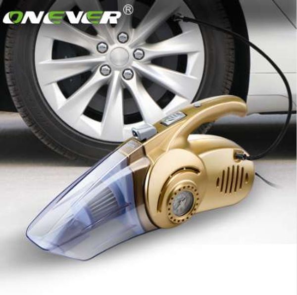 Onever 4 em 1 multi-função 120W molhado e seco duplo uso do carro aspirador de pneu pneu Bomba de inflador de pneu auto compressor com luz LED