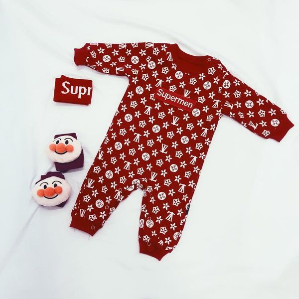 

ins Newborn Autumn And Winter Gules Pure Cotton Long Sleeves Outgoing Clothes