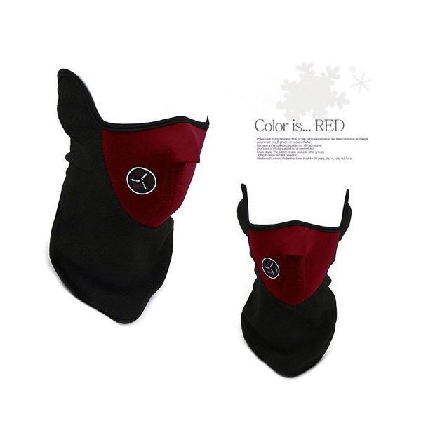 

windproof neck warm half face mask winter outdoor sports neck guard scarf mask bike cover face hood protection, Black