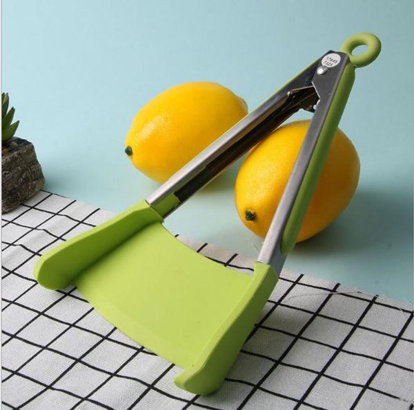 

умный шпатель щипцы 2-в-1 кухня силиконовые шпатель щипцы антипригарным термостойкие кухня вспомогательный кадр кухонные щипцы инструменты 1