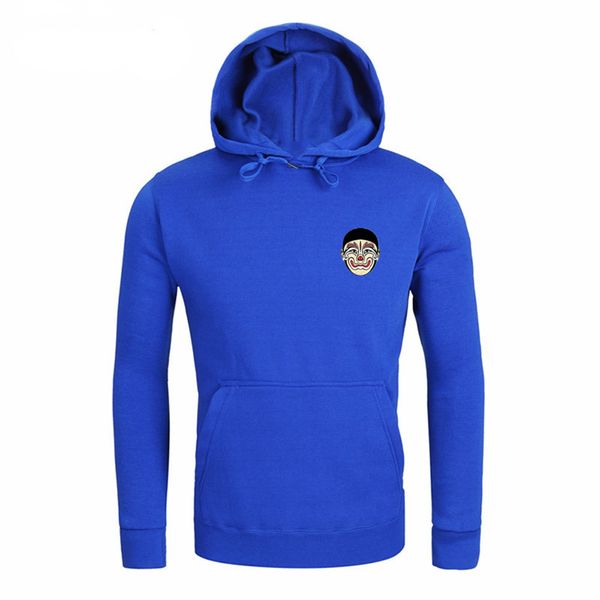 

free shipping hot-sale winter the new men hoodies long sleeve print cao cao's facfeather fashion coon hoodies, Black