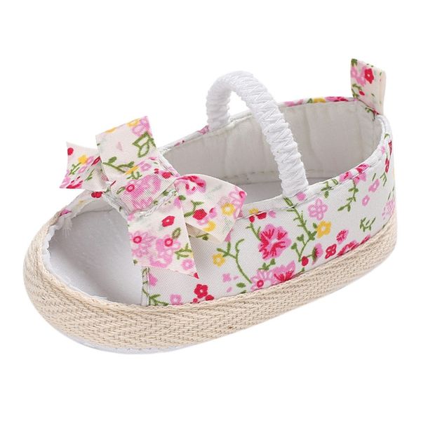 

2018 new summer casual baby shoes cotton fabric breathable floral print kid first walkers child shoes