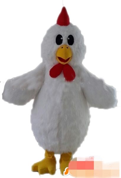 

custom white chicken mascot costume ing, Red;yellow