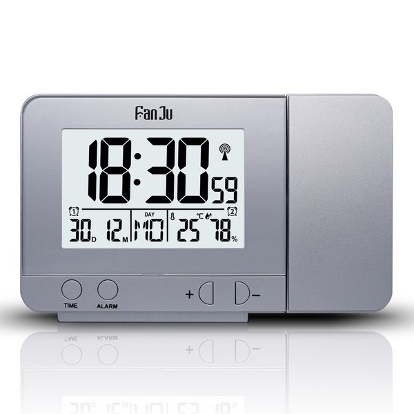 

digital date snooze function backlight projection alarm clock and time projection / usb charger/ indoor temperature and humidity