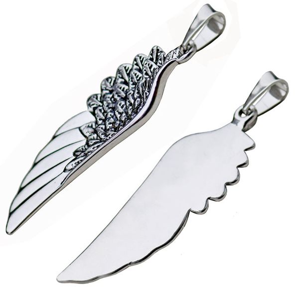 Retro Gothic Angel Wing Anhänger Halskette Edelstahl Kette Steampunk Charme kreative Vintage-Schmuck Halskette