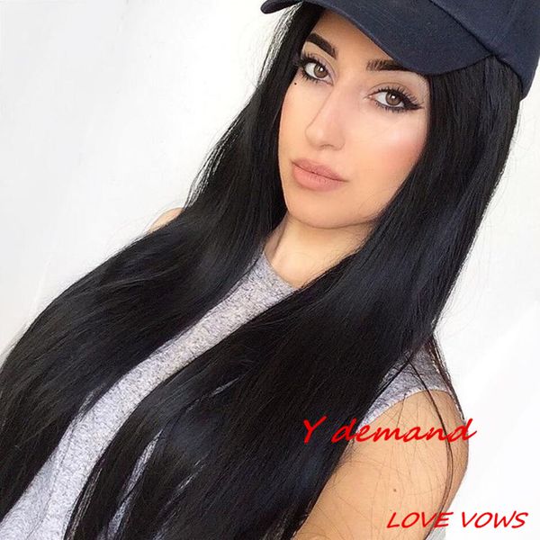 

fashion silky straight black wig simulation brazilian like human hair wigs long wigs for black women y demand