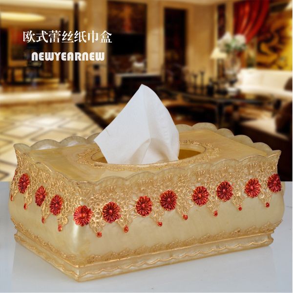 

newyearnew europe resin creative tissue boxes antique noble home decoration storage tissue holder box wedding gift ing