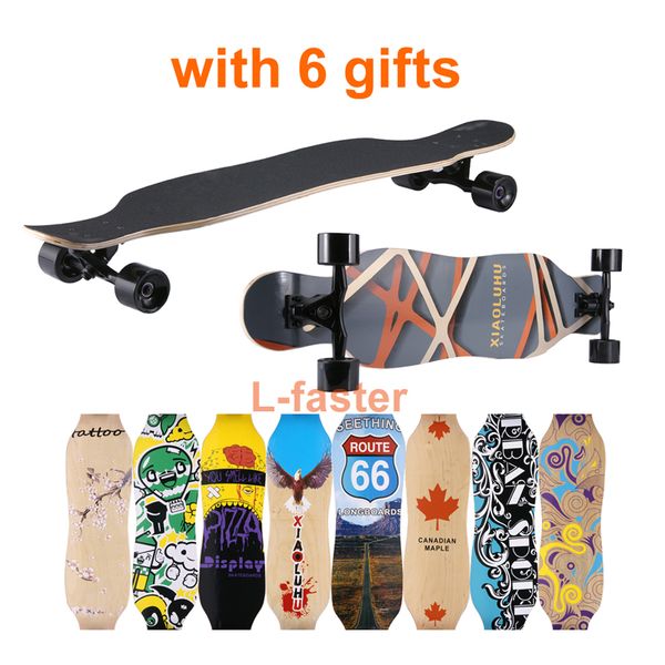 

41" longboard skateboard drop downhill longboard 4 wheels complete dance board professional speed cruise tyle riding board