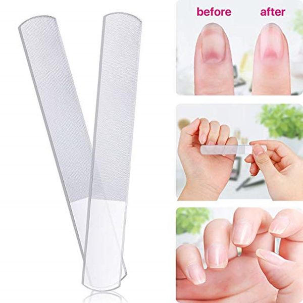 

makartt 10pcs glass nail file nano crystal shiner manicure device tool durable nail art buffer files polished f0730