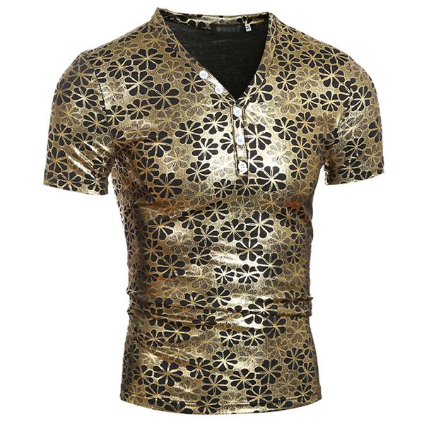 

summer men's short-sleeve t-shirt fashion slim casual stamping male pullover v-neck tahirts man tees t045, White;black