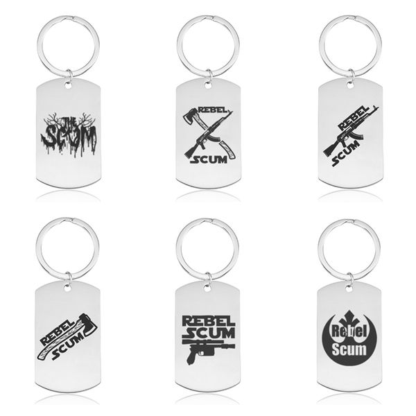 Scum Keychains Stainless Steel Hot Fps Game Logos Printing