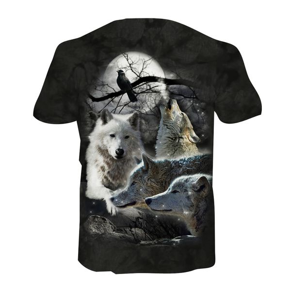 

alisister ice wolf 3d t shirt hip hop animal tee shirts eur size camisa masculina funny summer men women pullover, White;black