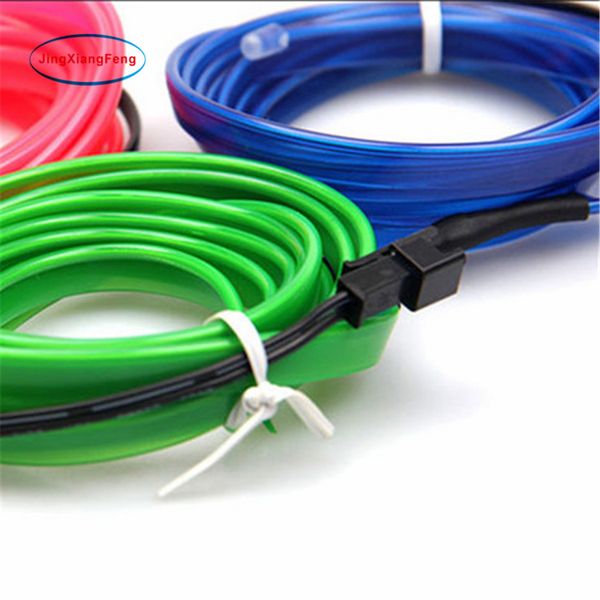 

3M DIY Decoration 12V Auto Car Interior LED EL Wire Rope Tube Neon Light Line 10 Colors + 12V Inverter