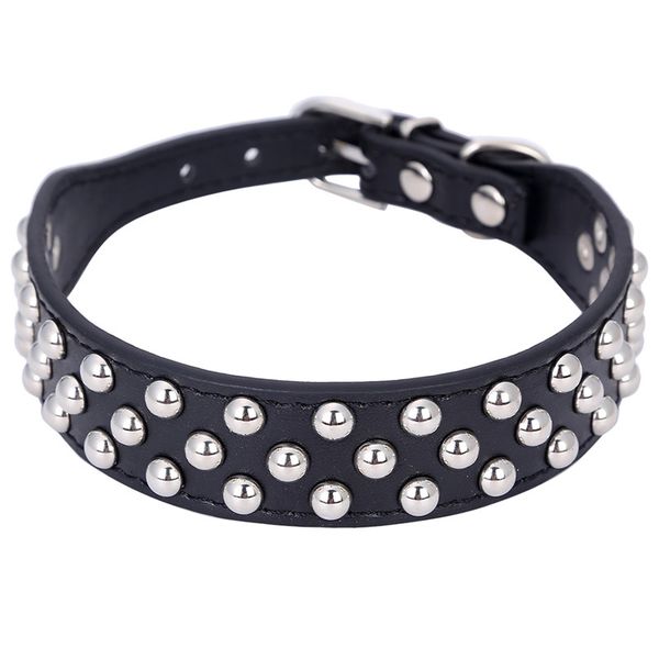 

cute mushroom nail dog collar pu leather pet neck starp ing