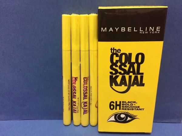 

12pcs Hot sales of the most popular new cosmetics new big kajal 6H black BOLD + SMUDGE resistance 1.6 g Will Boxl wholesale free shipping