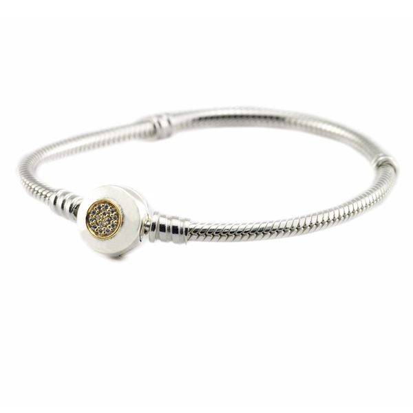 

Новый аутентичные стерлингового серебра 925-ювелирные изделия двухцветный подпис