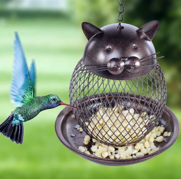 2020 Cat Shaped Bird Feeder Cat Shaped Vintage Handmade Outdoor