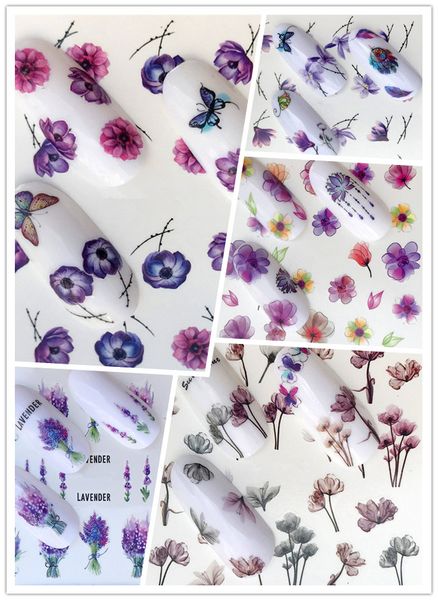 

2018 selling environmentally friendly children's nail stickers day cute flowers series nail beauty sticker diy tz-48, Black