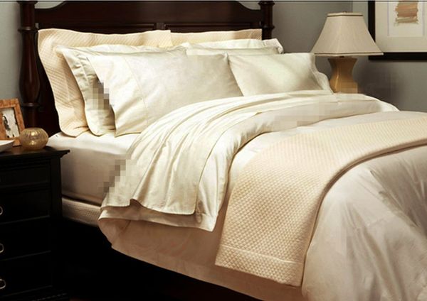

100% egyptian cotton 1800 tc bedding set king size white beige color fitted sheet israel king size 4 pieces set customize